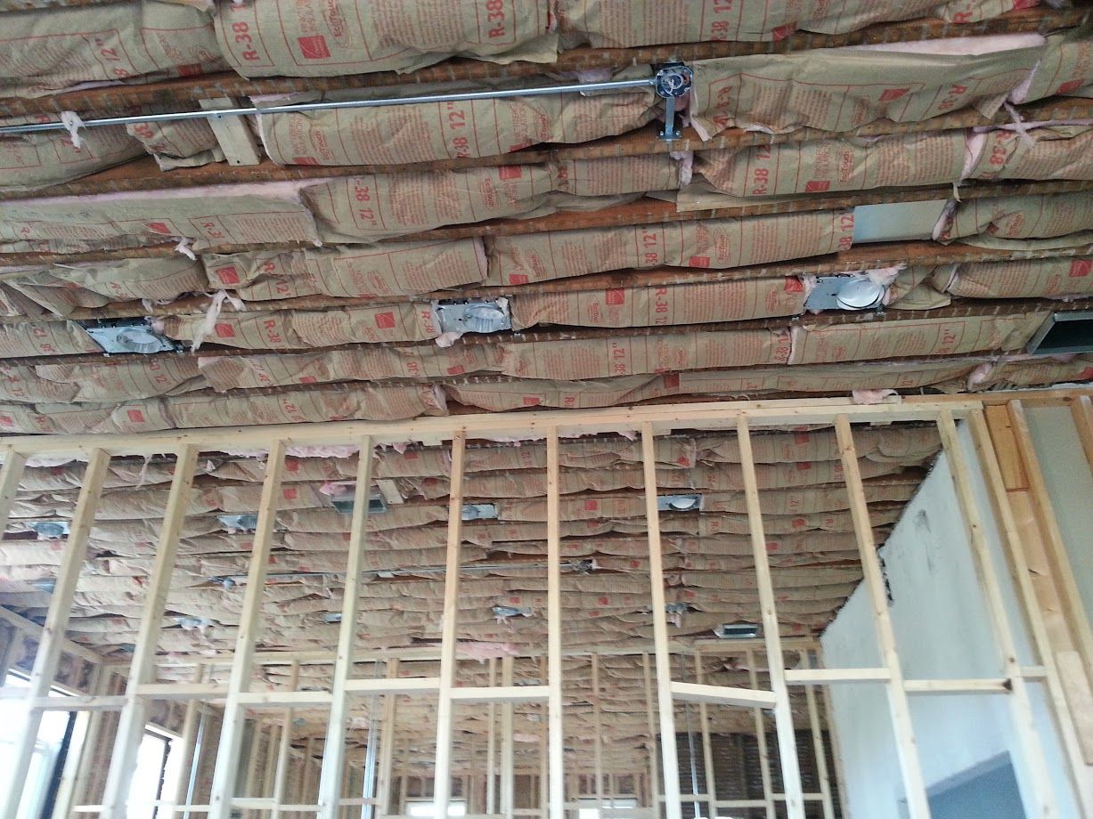 New stud walls going up for five apartments